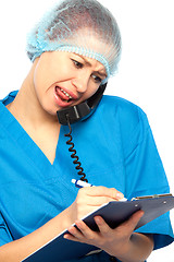 Image showing nurse yells