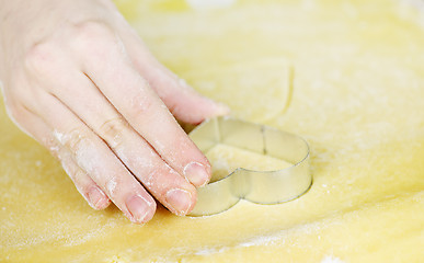 Image showing Making shortbread cookies