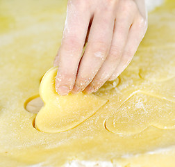 Image showing Making shortbread cookies