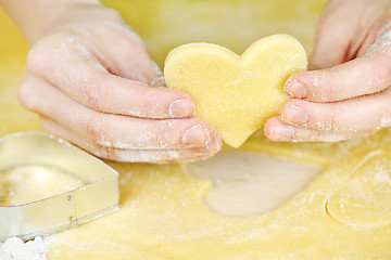 Image showing Making shortbread cookies