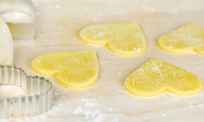 Image showing Making shortbread cookies