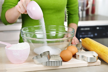 Image showing Mixing ingredients for cookies