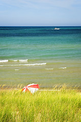 Image showing Sand dunes at beach