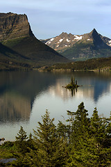 Image showing St Mary Lake with Wild Goose Island