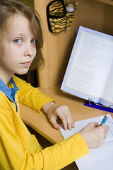 Image showing Doing homework