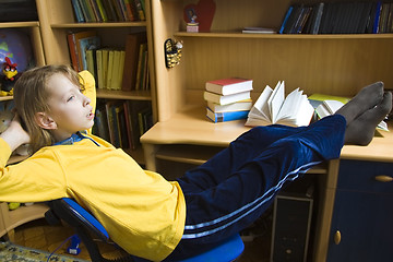 Image showing Doing homework