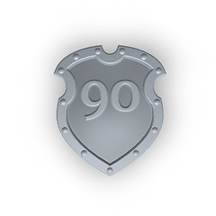 Image showing ninety on a shield