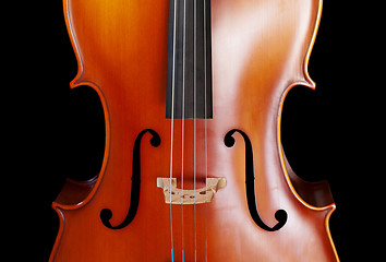 Image showing Cello closeup