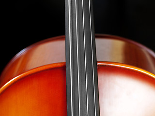 Image showing Cello closeup