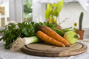 Image showing Vegetables in kitchen