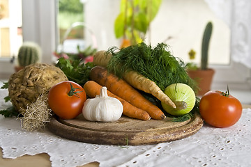 Image showing Vegetables in kitchen