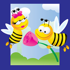 Image showing Greetings card with bees