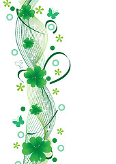 Image showing background with clovers