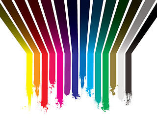 Image showing rainbow paint dribble