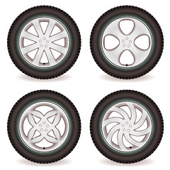 Image showing car wheel collection