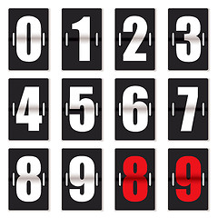 Image showing number clock counter black