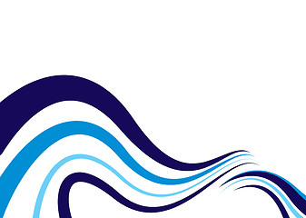 Image showing abstract blue wave