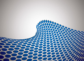 Image showing halftone wave blue