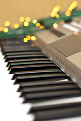 Image showing Synthesizer with lights