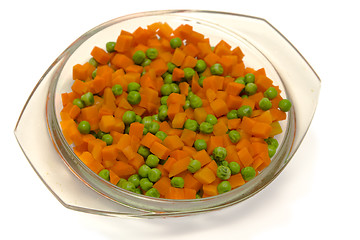 Image showing Carrot and green peas