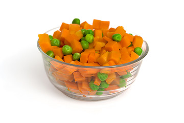 Image showing Carrot and green peas