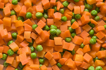 Image showing Carrot and green peas