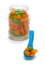 Image showing Carrot and green peas