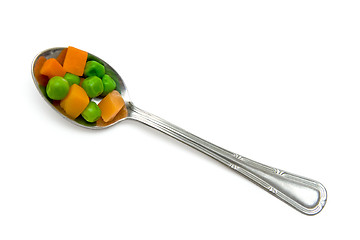 Image showing Carrot and green peas