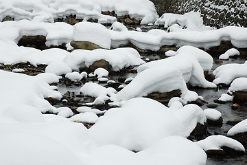 Image showing snowy river