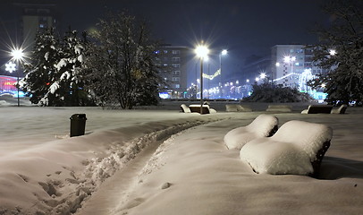 Image showing snowy city