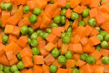 Image showing Carrot and green peas