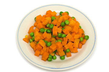 Image showing Carrot and green peas