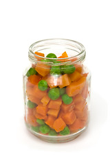 Image showing Carrot and green peas