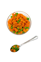 Image showing Carrot and green peas