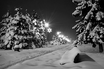 Image showing snowy city