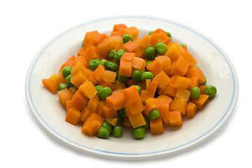 Image showing Carrot and green peas