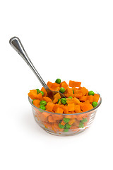 Image showing Carrot and green peas