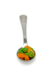 Image showing Carrot and green peas