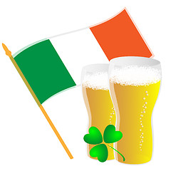 Image showing Flag and beer