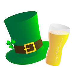 Image showing Hat and beer