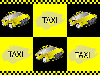 Image showing Taxi and sign