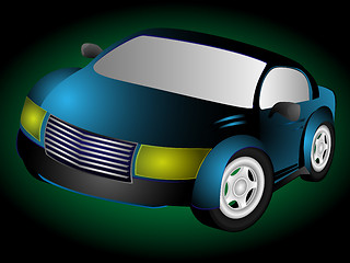 Image showing The car blue color