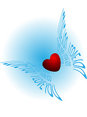 Image showing Flying heart