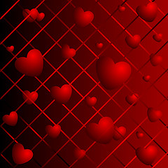 Image showing Hearts on a abstract background