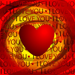 Image showing Red heart and text