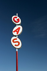 Image showing retro gas sign