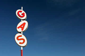 Image showing gas sign retro