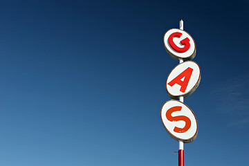 Image showing gas sign retro