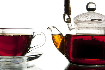 Image showing Teapot and cup