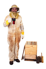 Image showing Beekeeper and His Coffee